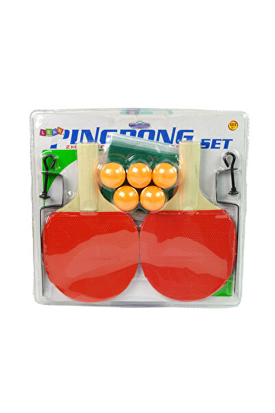 LEAN Set de Tenis de Masa Ping-Pong cu Palete, Fileu si 5 Mingi