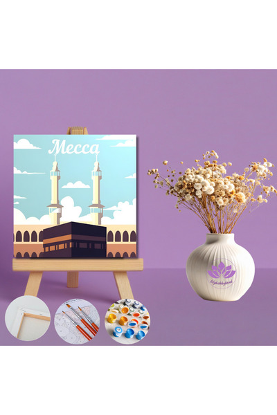 LİLYHOBBYLAND Mini Sayılarla Boyama İslami Eserler Kiti 20X20 cm-Kabe 3