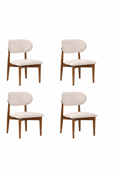 Lif Mobilya 4'lu Bohem ağaç Polo tarz Sandalye