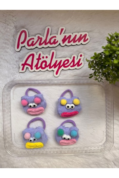 SOFT 2-пара фіолетових милих тварин-резинок для волосся (будуть надіслані від...