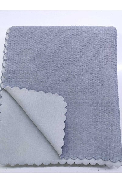 POYRAZ HOME Örme Kumaş Süngerli Kaymaz Koltuk Çekyat Örtüsü -Gri-