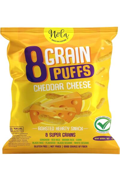 NOLA 8 Grain Puffs Cheddar Cheese 50g