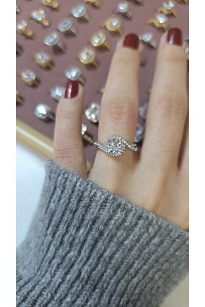 ARTEMİSİA Premium Design Sparkling Women's Double Color Ring Adjustable Witho...