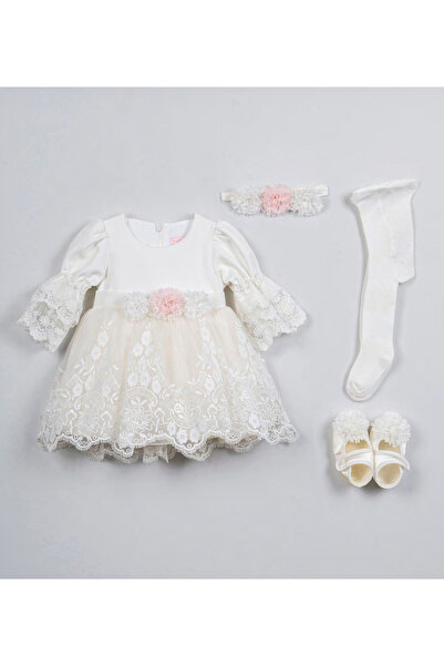 Pugi Baby Baby Girl Stylish Lace Mevlüt / Special Occasion Dress