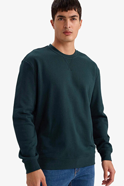 DeFacto Men's Sweat E8339Ax/Gn465 D.Green