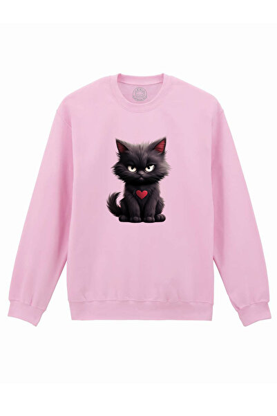 Cu Pisici Bluza Printata-Grumpy Meowlentine, Unisex, Valentine's Day