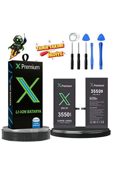 X PREMİUM iPhone 7 Plus Batarya Xpremium Pil Süper Yüksek Kapasiteli Güçlendi...