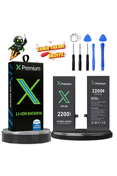 X PREMİUM iPhone 8 Batarya Xpremium Pil Süper Yüksek Kapasiteli Güçlendirilmi...