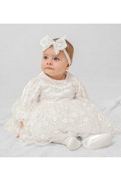 Pugi Baby Baby Girl Stylish Lace Mevlüt / Special Occasion Dress