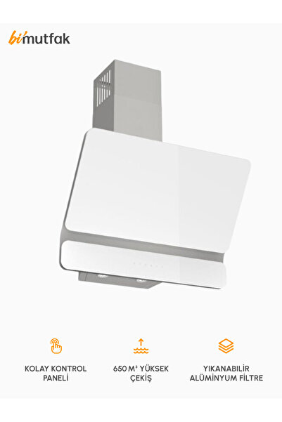 GL GENERAL Bohem 650m3 Çekiş Güçlü 60cm Ankastre Davlumbaz