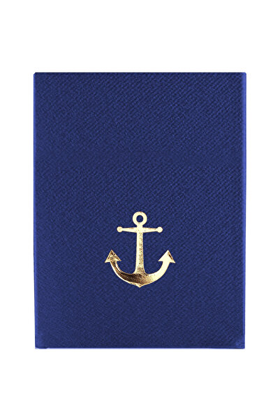 Story 30X40 cm Gold Foil Anchor Marine Patterned 12-Piece Navy Blue Colored A...