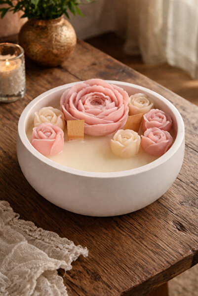 SCA CANDLE Flower Candle Bowl