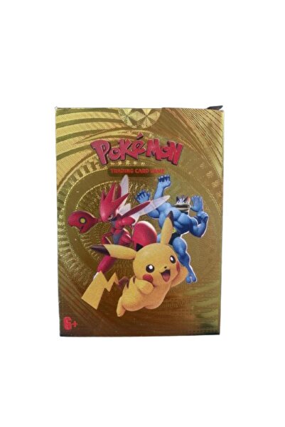 Pokemon Set 55 cartonase cu figurine Pokemon, auriu, 5 ani+