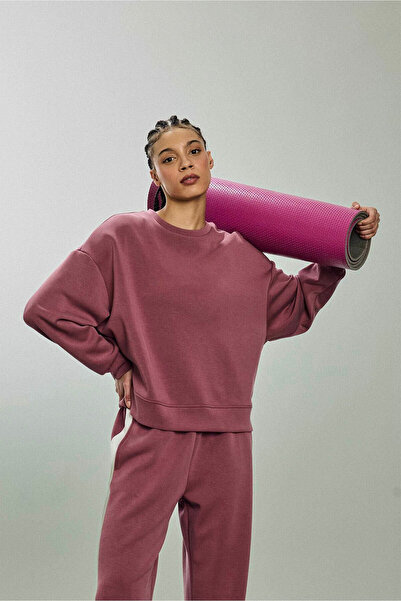 DeFacto Modal Sporty Burgundy Women's Sweatshirt F8353Ax/Br252