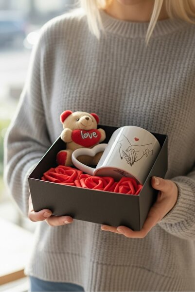 Masalsı Concept Sevgiliye Hediye Seti İsme Özel Baskılı Kupa Peluş Ayıcık 14 ...