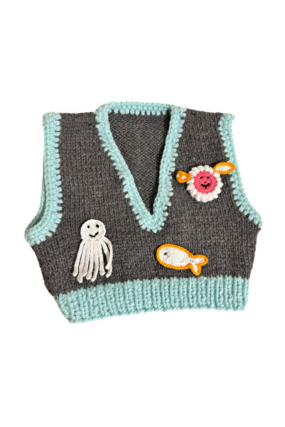 S&G PRO COLLECTION El Örgüsü Kız Çocuk Desenli Süveter