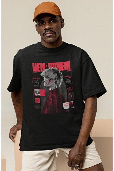 SEVBANO Σχεδιασμός Ken Kaneki Tokyo Ghoul Μπλουζάκι με στάμπα Unisex Oversize...