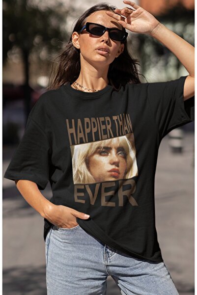 SEVBANO Design Billie Eilish Happier Than Ever Printed Unisex Oversize Singer...
