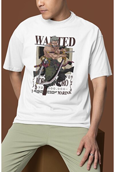 SEVBANO Tricou unisex supradimensionat cu imprimeu Roronoa Zoro, personaj ani...