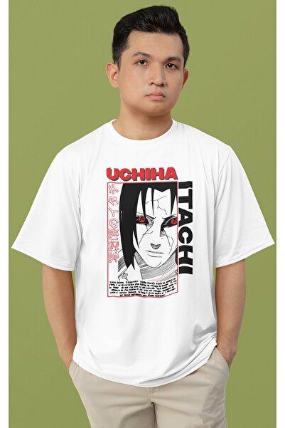 SEVBANO Tricou unisex supradimensionat cu personaj anime, imprimat Naruto Uch...