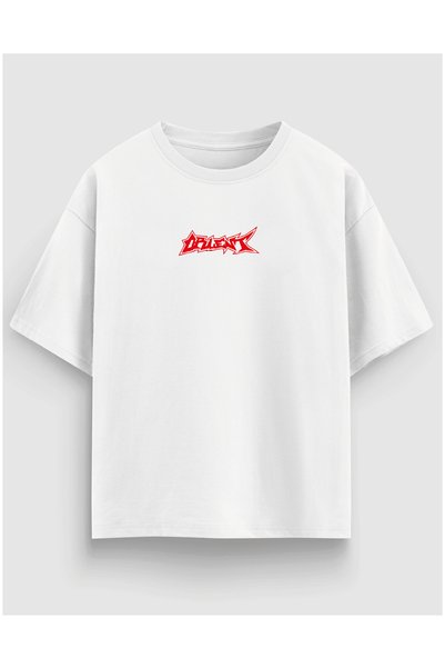 YOLO STREET White Oversized Printed Men's T-Shirt