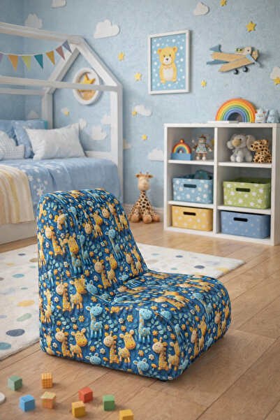 İMZA CRAFT Renkli Dokulu 3D Baskı Kumaş Çocuk Koltuğu