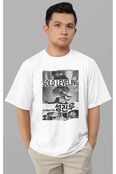 SEVBANO Tricou anime supradimensionat unisex cu imprimeu Solo Leveling