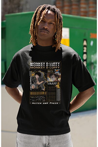 SEVBANO تي شيرت مونكي دي لوفي مطبوع عليه شخصيات من مسلسلات الأنمي للجنسين مقا...