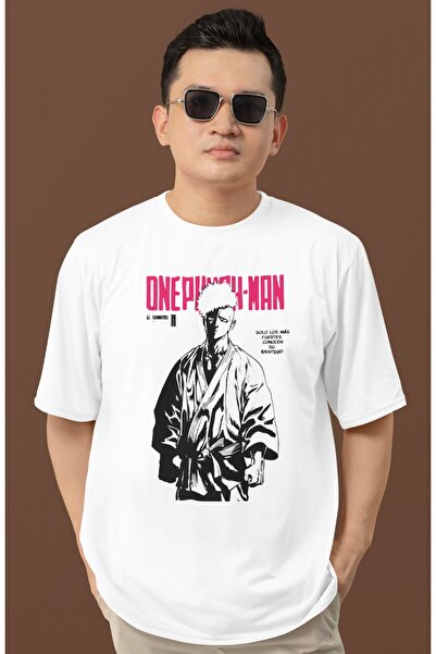 SEVBANO Dizajnirana majica sa printom One Punch Mana, unisex, prevelika, sa l...