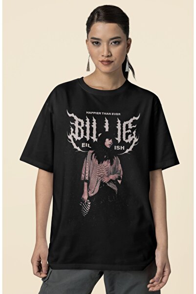 SEVBANO Happier Than Ever Billie Eilish Printed Unisex Oversize Singer T-Shirt