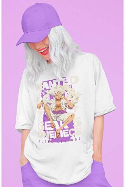 SEVBANO Μπλουζάκι με στάμπα Monkey D. Luffy από το Wanted Gear 5, Unisex, Ove...