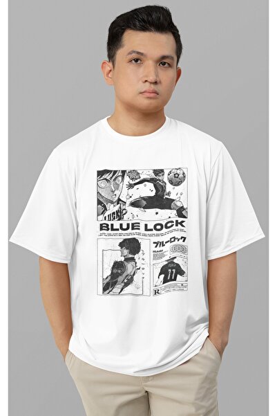SEVBANO Tricou anime oversize unisex cu imprimeu Blue Lock