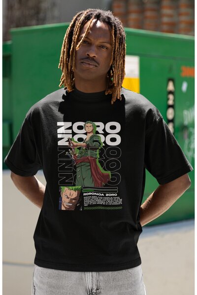 SEVBANO هودي بتصميم رورونوا زورو مطبوع للجنسين بمقاس كبير مستوحى من شخصيات أن...