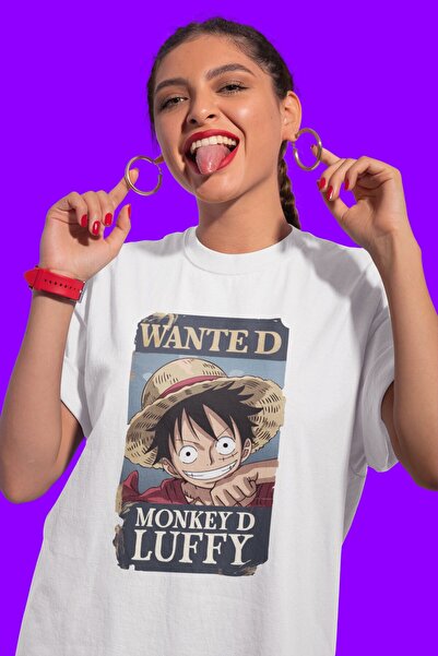 SEVBANO Μπλουζάκι με στάμπα Monkey D. Luffy, Unisex, Oversize, με χαρακτήρα α...