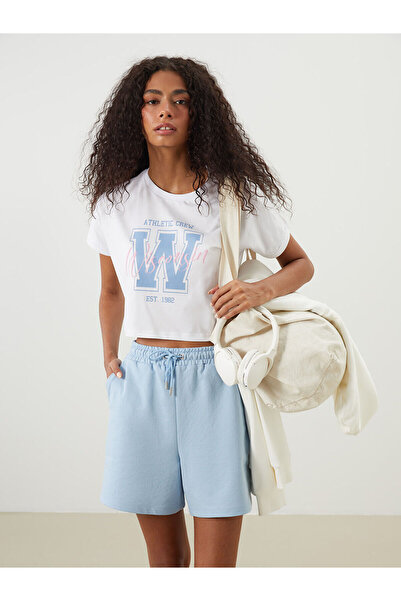 LC Waikiki Γυναικείο αθλητικό μπλουζάκι Özmarka New Season με στάμπα και λαιμ...