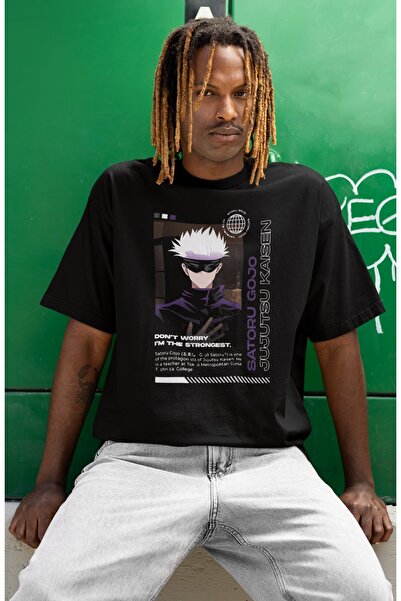 SEVBANO Design Satoru Gojo Printed Unisex Oversize Jujutsu Kaisen Anime Serie...