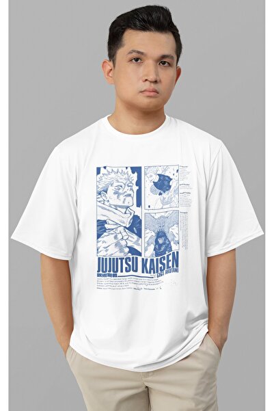 SEVBANO Jujutsu Kaisen Gege Akutami Printed Unisex Oversize Anime T-Shirt