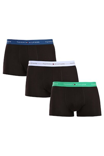 Tommy Hilfiger Men's Boxers, Set of 3, Elastic, Black, Super Soft Cotton, Siz...