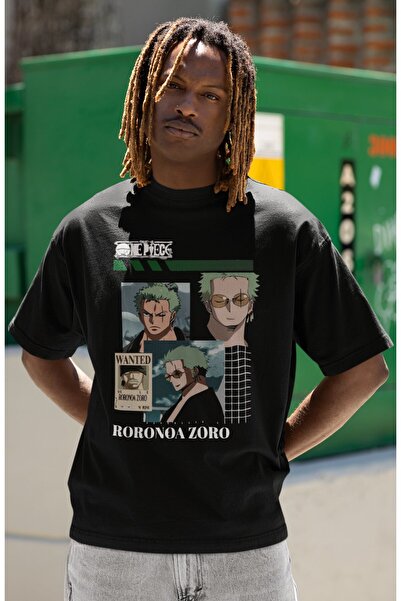 SEVBANO تي شيرت بتصميم One Piece Roronoa Zoro مطبوع للجنسين مقاس كبير لشخصية ...