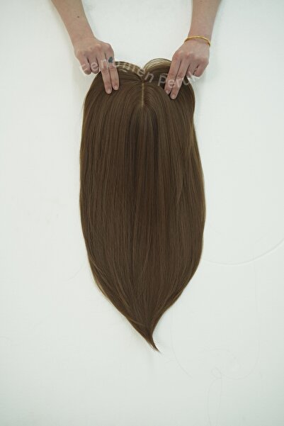 Fenomen Peruk Premium Baby Tepelik - Doğal Sıcak Kahve Kumral Düz Renk - BABY-3