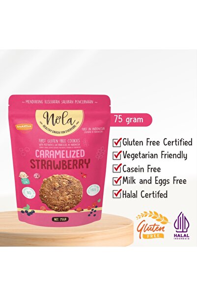 NOLA Gluten Free & Healthy Mini Cookies with Caramelized Strawberry