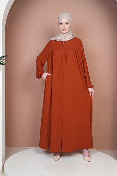 lunaferace Kiremit , Medine İpeği, ZERA Model Ferace Elbise, Robalı ve Boydan...