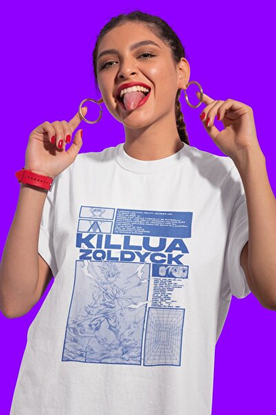 SEVBANO Μπλουζάκι με στάμπα Killua Zoldyck Hunter X Hunter, Unisex, Oversize,...