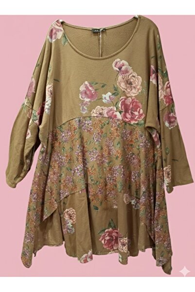 İthal Etnik desenli pamuklu 4mevsimlik otantik tunik