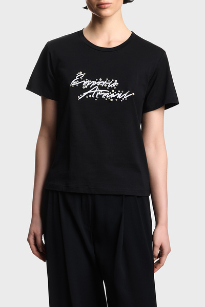 Emporio Armani % 100 Pamuk Regular Fit Bisiklet Yaka Logolu T Shirt T SHİRT E...