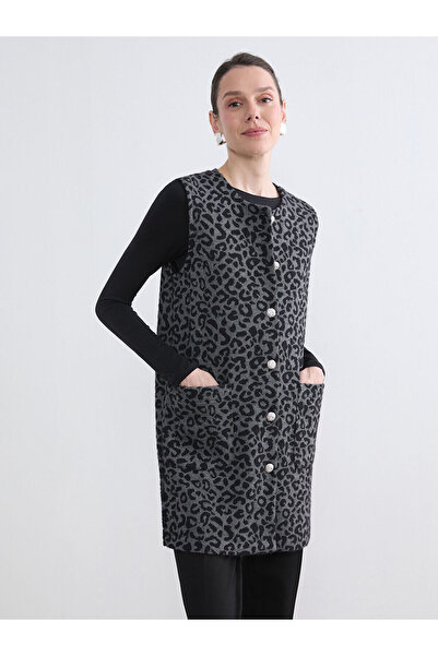 LC Waikiki Vizyon New Season Crew Neck Leopard Patterned Women's Vest