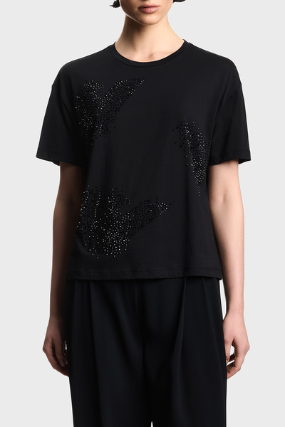 Emporio Armani Stoned 100% Cotton Regular Fit Crew Neck t Shirt t Shirt Ew003...