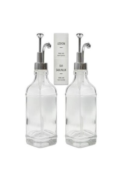 ForWhat Chrome Glass Liquid Lotion Soap Dispenser for Office Home Office Bath...
