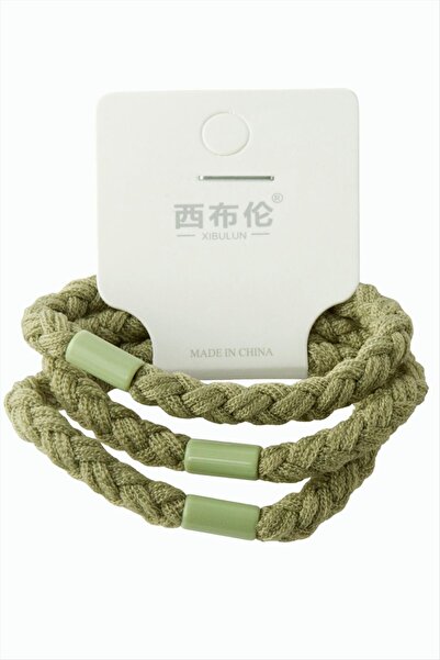 Bijuteri Net مشبك مطاطي مضفر 3 قطع