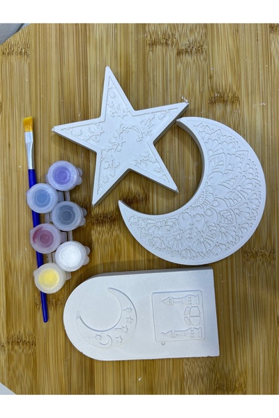 EL YAPIMI 🕌🌙 Ay Yıldız Cami Taş Boyama Seti – 3 lü | Çocuklar İçin Eğitici ...